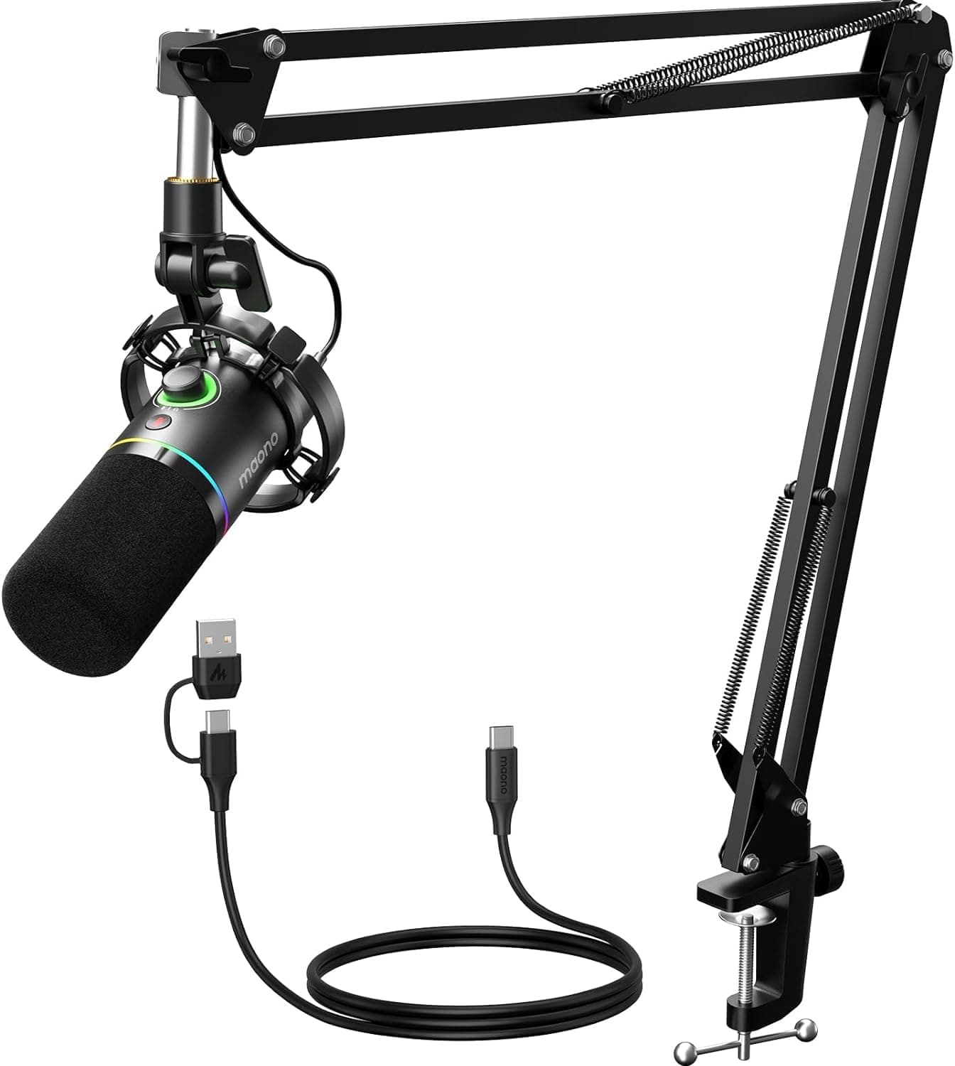 Dynamic Microphone, RGB PC Podcast Mic  logo